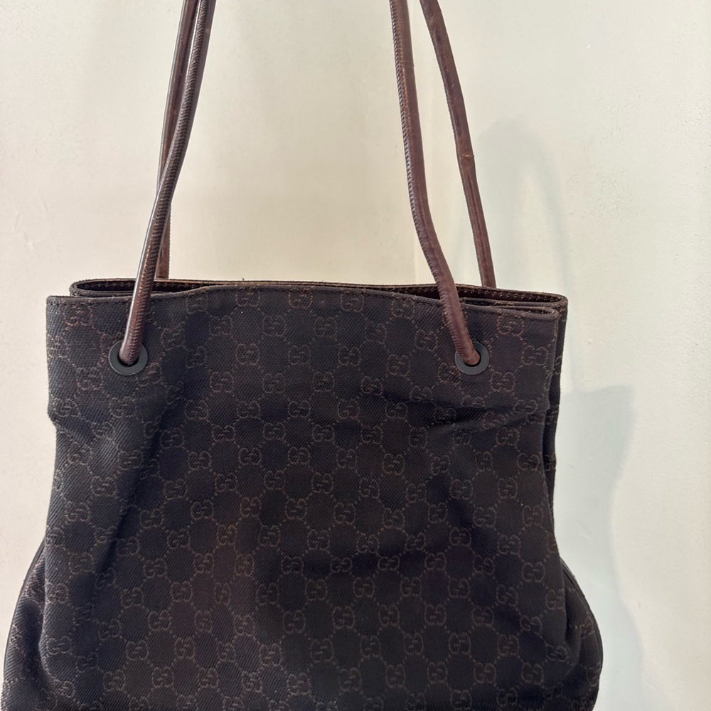 Gucci Black and Brown Tote Bag